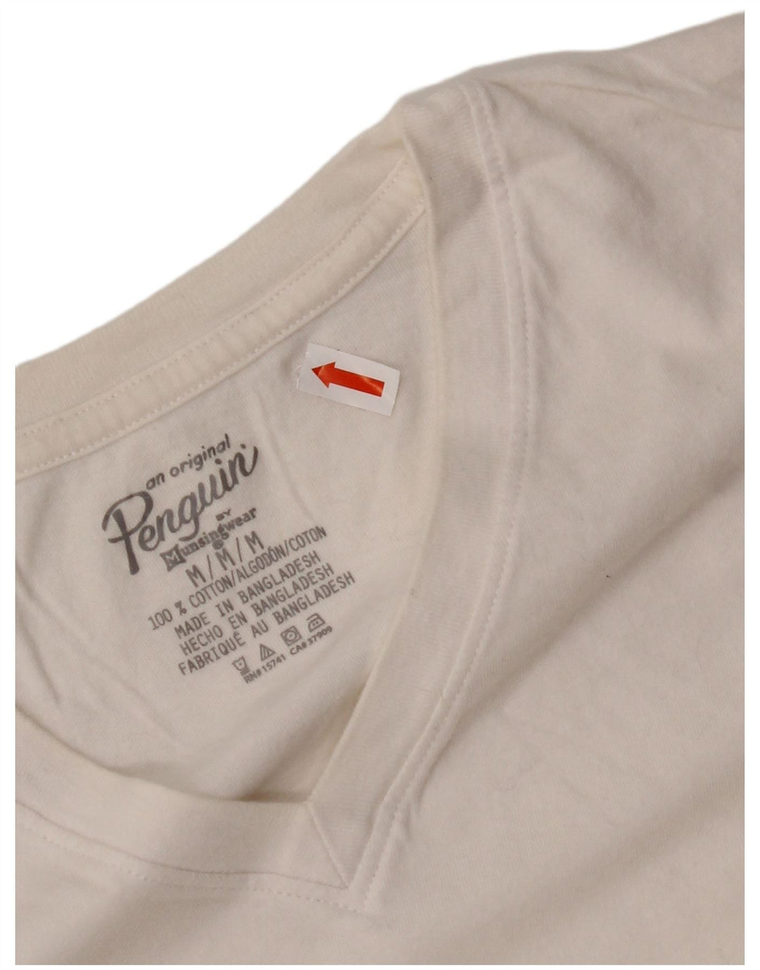 Camiseta feminina PENGUIN UK 14 algodão branco médio