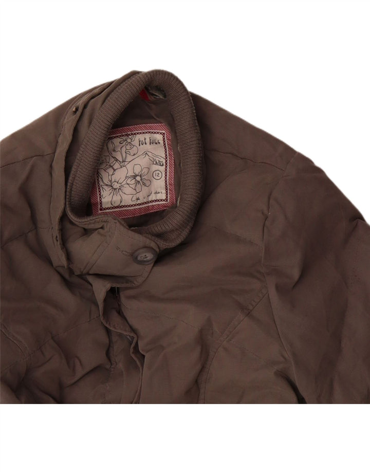 FAT FACE Womens Padded Jacket UK 12 Medium  Brown Vintage Fat Face and Second-Hand Fat Face from Messina Hembry 