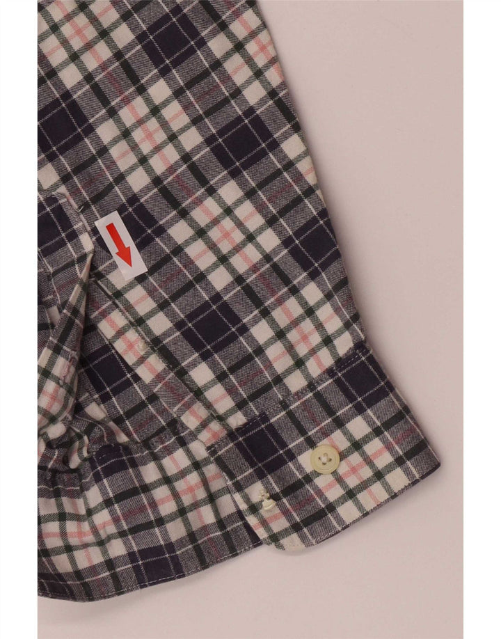 Camisa oversized feminina Eddie Bauer Reino Unido 18 XL algodão xadrez multicolorido