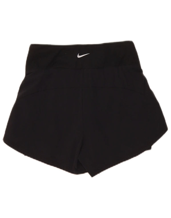 Shorts esportivos femininos Nike Dri Fit UK 4 XS preto nylon esportivo