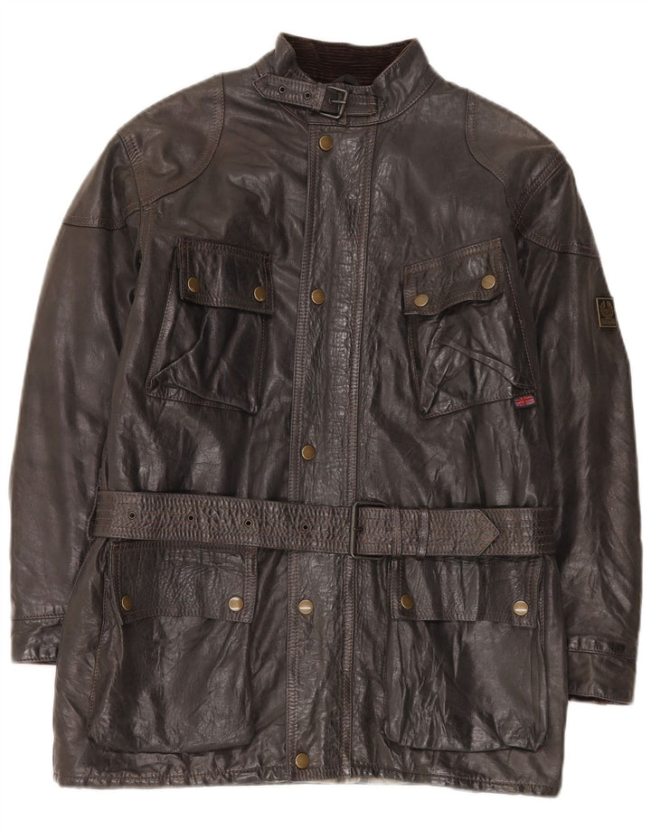 Casaco de couro Belstaff para meninos 11-12 anos couro preto