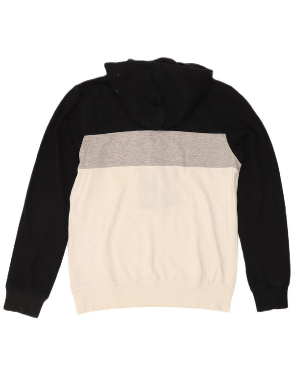 Adidas Mens Zip Neck Hoodie Jumper Pequeno Multicolorido Colorblock Algodão