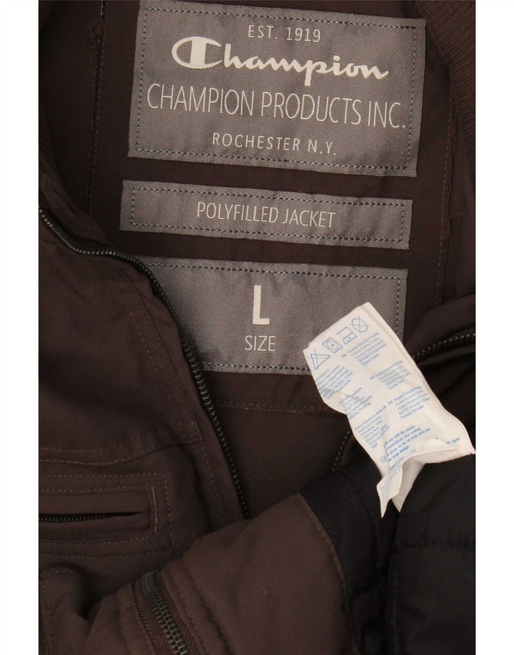 Jaqueta bomber masculina Champion UK 40 grande poliamida marrom