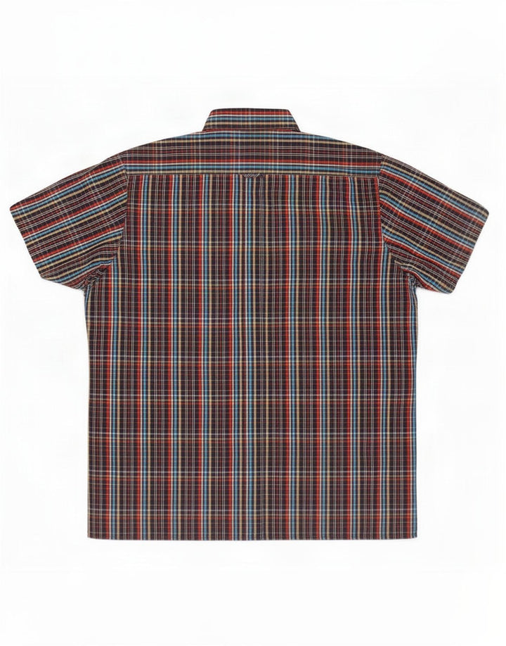 Camisa masculina de manga curta Ben Sherman XL algodão xadrez multicolorido