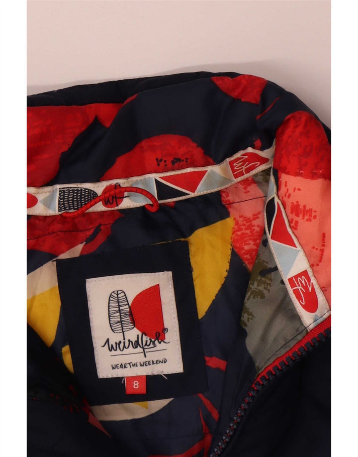 Gilet acolchoado feminino de peixe estranho UK 8 poliéster azul marinho pequeno
