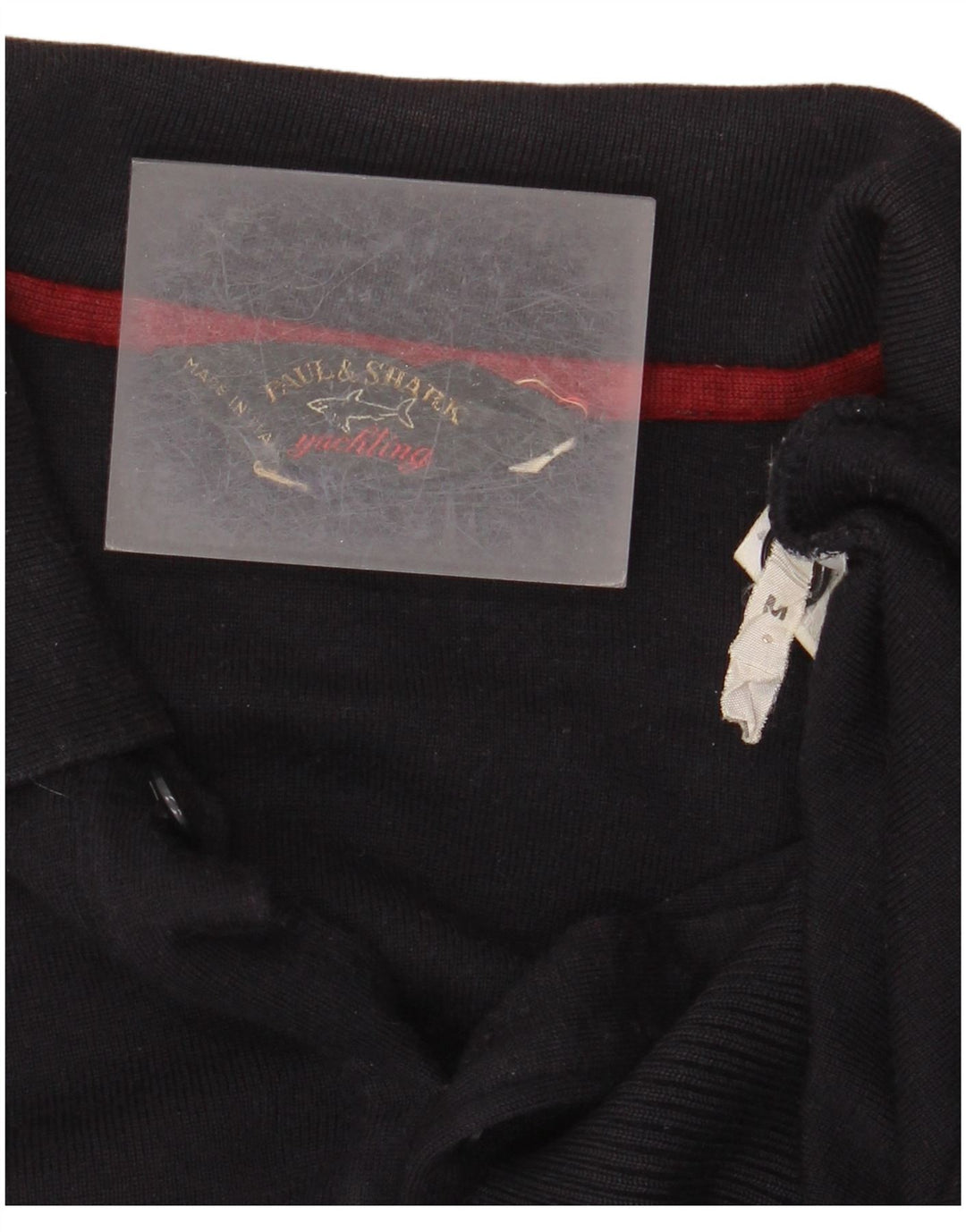 Suéter masculino Paul & Shark Yachting Polo com gola em lã azul marinho médio