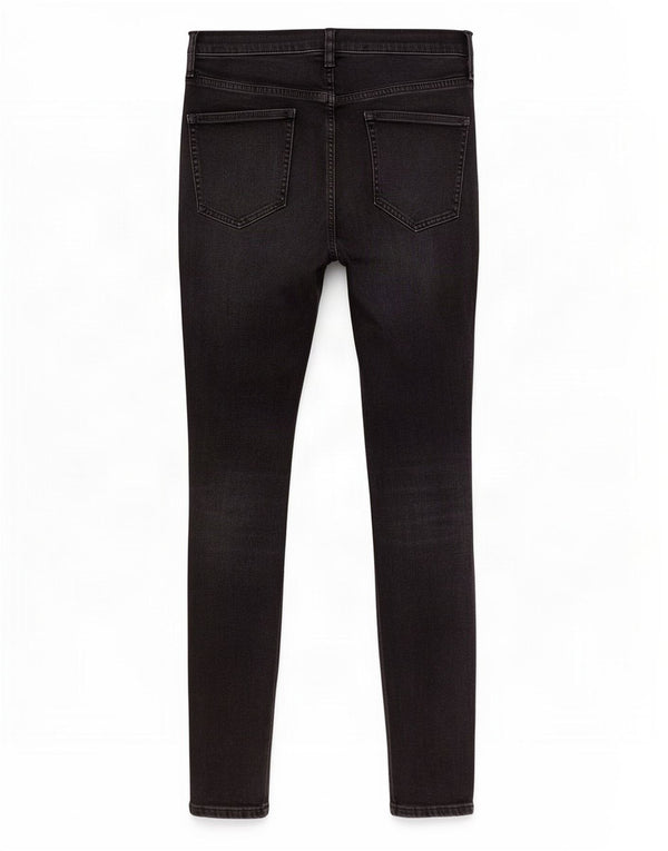 Jeans skinny de cintura alta feminino Gap W28 L26 algodão preto