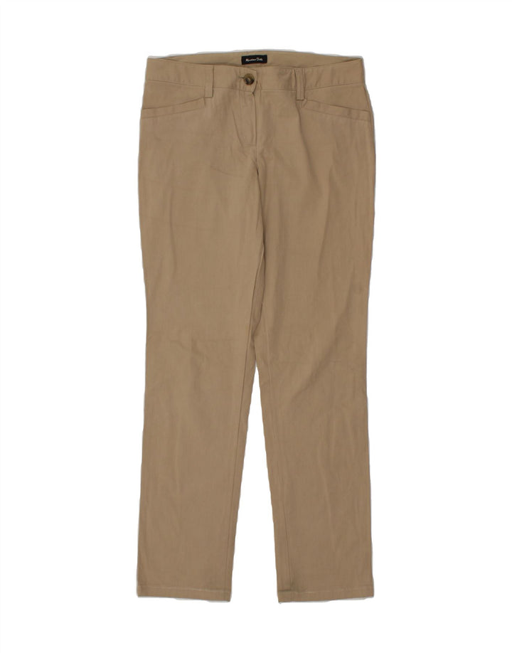 MASSIMO DUTTI Womens Slim Casual Trousers EU 42 Large W32 L32 Beige Vintage Massimo Dutti and Second-Hand Massimo Dutti from Messina Hembry 