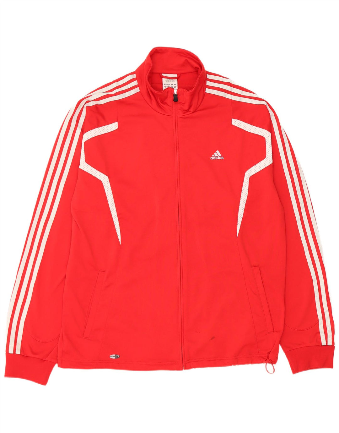 Adidas Mens Climalite Tracksuit Top Jaqueta Grande Poliéster Vermelho