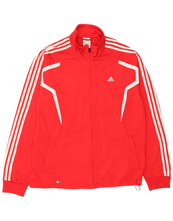 Adidas Mens Climalite Tracksuit Top Jaqueta Grande Poliéster Vermelho