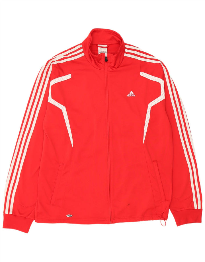 Adidas Mens Climalite Tracksuit Top Jaqueta Grande Poliéster Vermelho