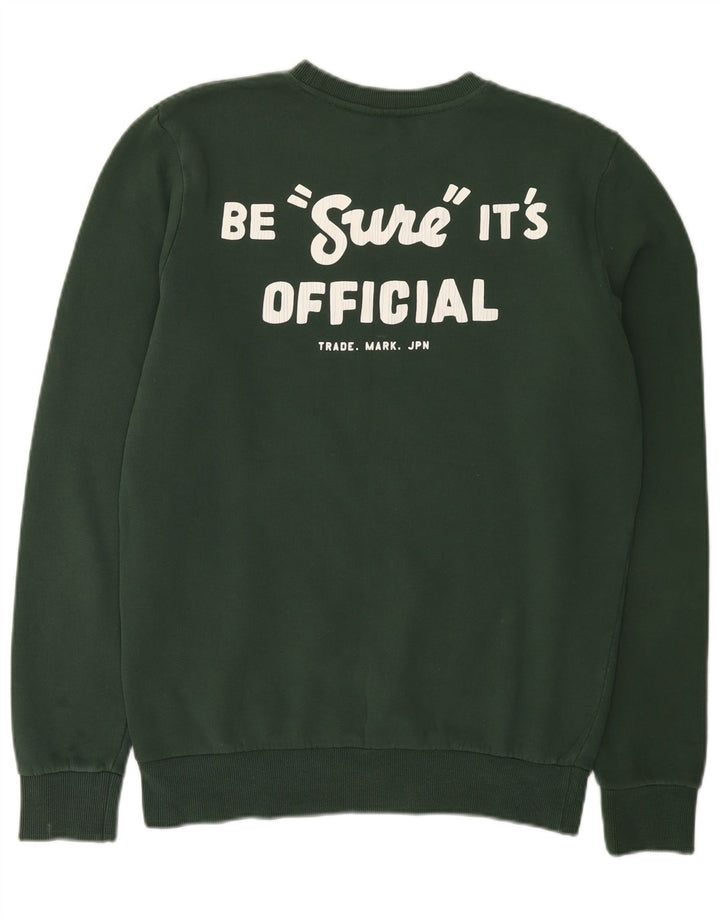 Superdry moletom gráfico masculino jumper grande algodão verde