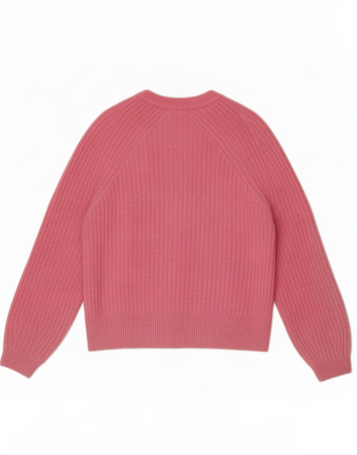 Suéter cardigã feminino Marks & Spencer Reino Unido 14 acrílico rosa médio
