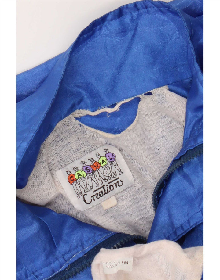 Jaqueta masculina de agasalho gráfico Creation 2XL azul colorblock nylon