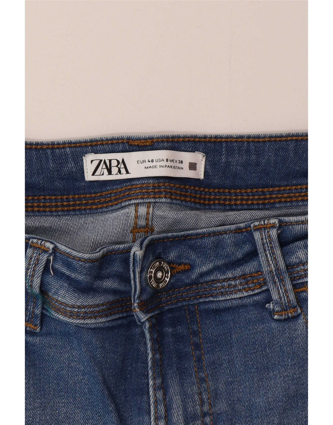 Zara Jeans Skinny Feminino EU 40 Médio W30 L28 Azul