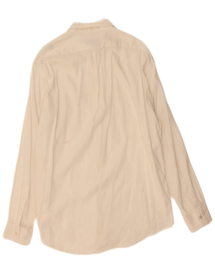 TRUSSARDI JEANS Camisa masculina 2XL algodão branco