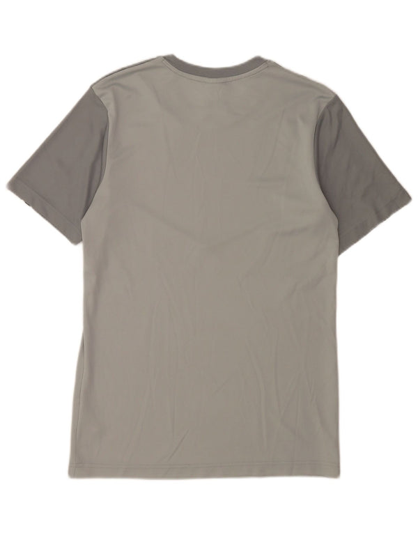 Camiseta Nike masculina gráfica top pequeno cinza colorblock poliéster