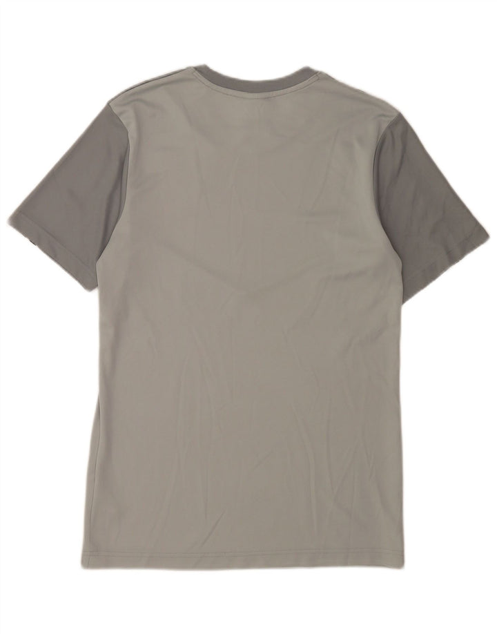 Camiseta Nike masculina gráfica top pequeno cinza colorblock poliéster