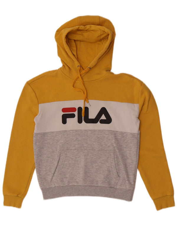 Fila feminino gráfico moletom com capuz UK 6 XS multicolorido bloco colorido