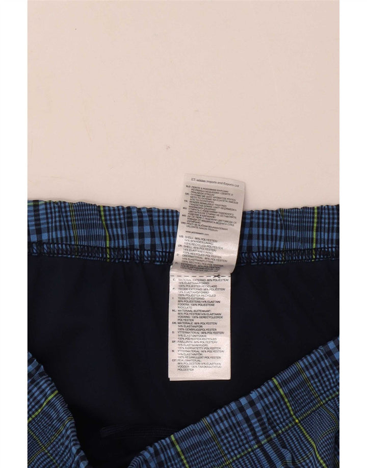 Shorts de natação masculino Adidas XL azul marinho xadrez poliéster