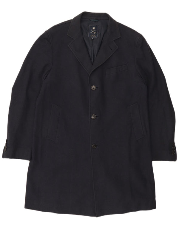 Sobretudo feminino FAY UK 18 XL azul marinho algodão espinha de peixe