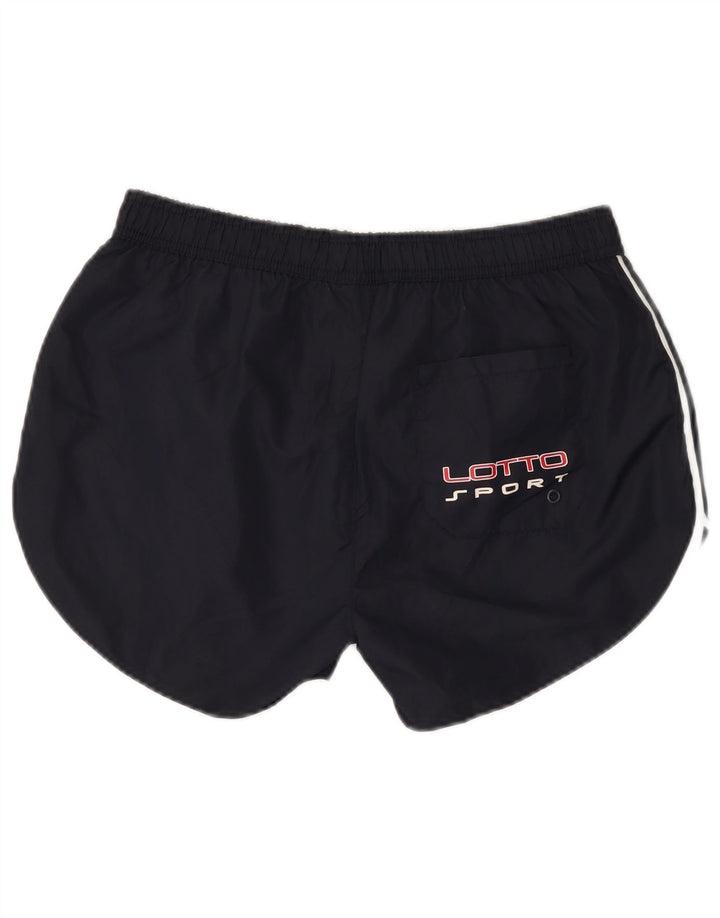 Shorts esportivos gráficos femininos Lotto Reino Unido 14 grande poliéster azul marinho