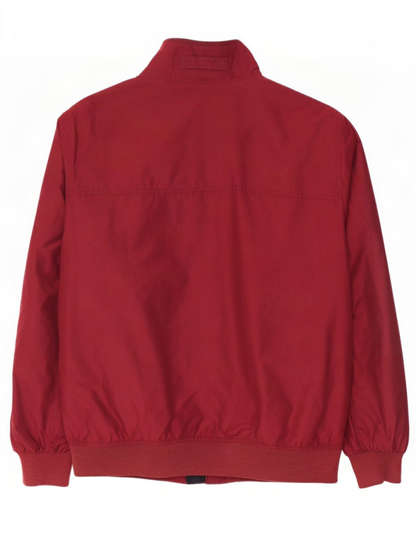 Gant Mens Bomber Windbreaker Jacket UK 42 XL Borgonha Poliéster