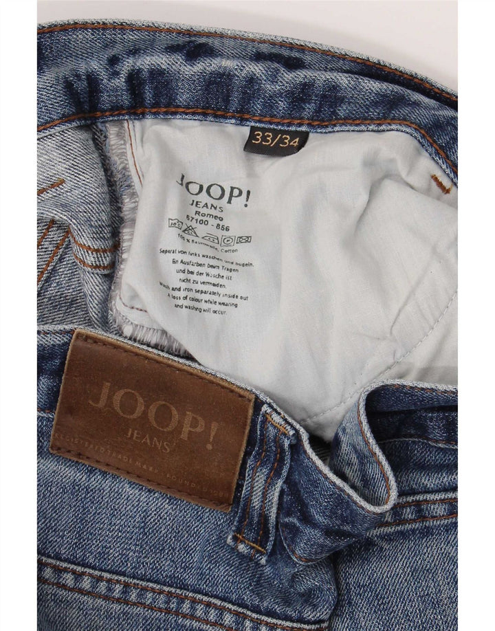 Joop Mens Bootcut Jeans W33 L34 Azul Algodão