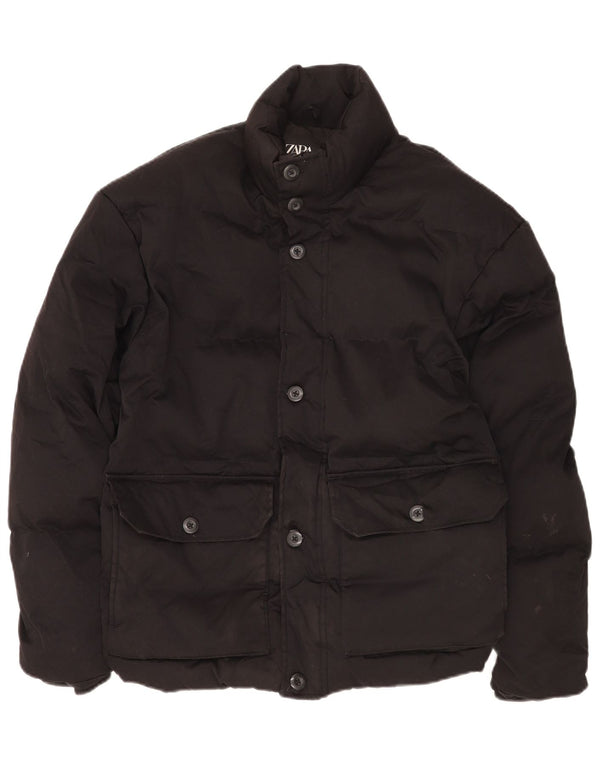 Zara Mens Padded Jacket UK 36 Small Black