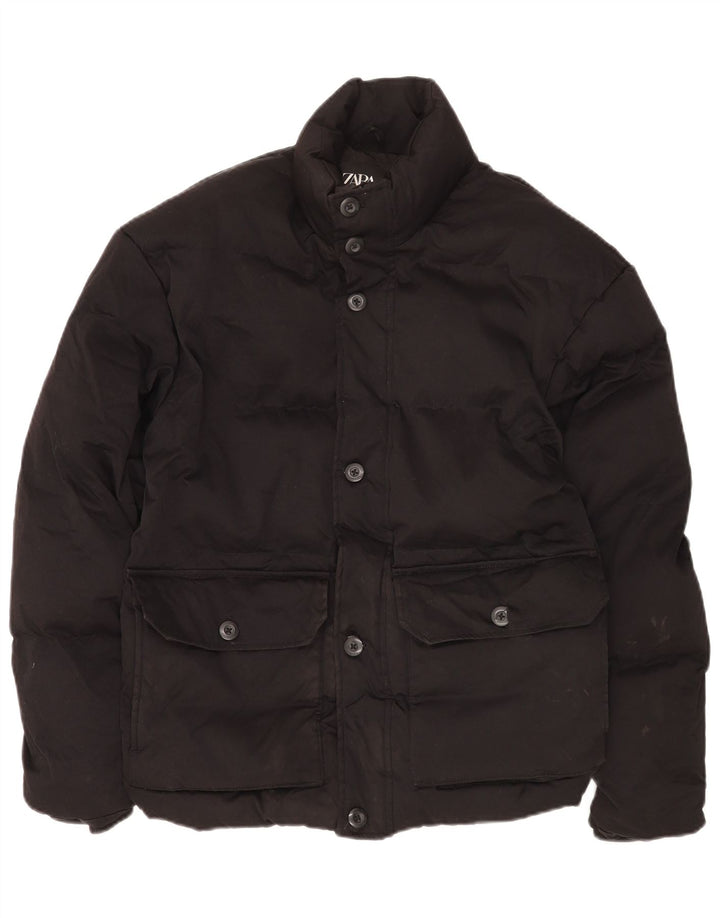 Jaqueta acolchoada masculina Zara UK 36 pequena preta