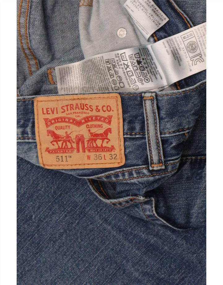 Calça Jeans Levis 511 Slim Masculina W36 L32 Azul Algodão