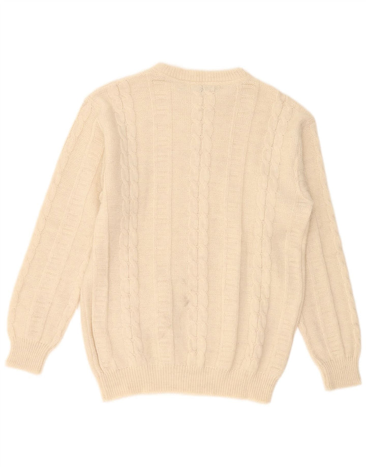 Suéter masculino Pierre Cardin com gola canoa grande bege