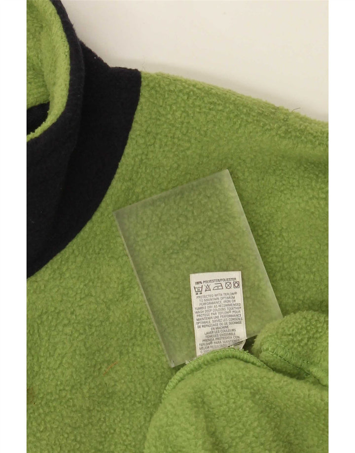 Suéter masculino Marks & Spencer com zíper e gola em lã grande bloco colorido verde
