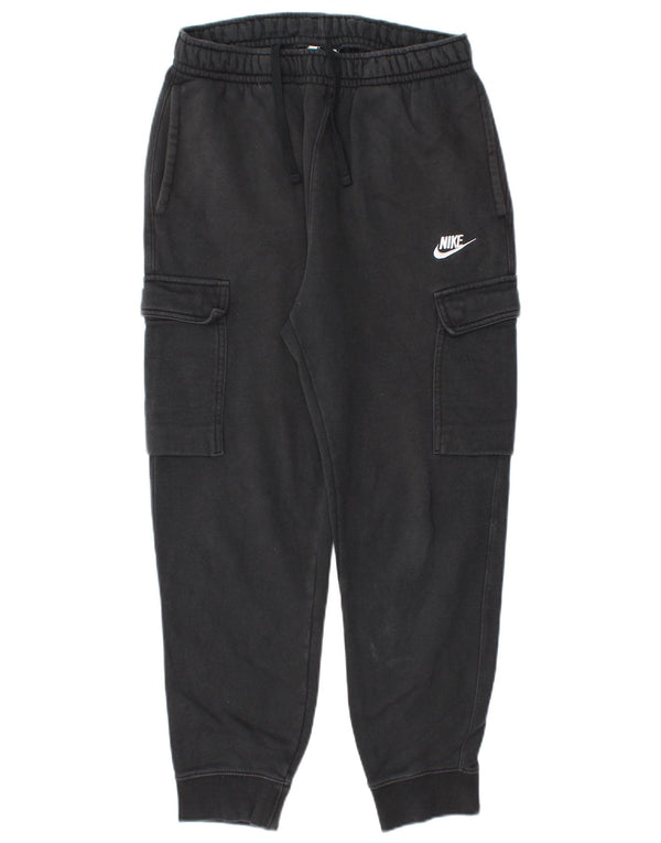 NIKE Mens Cargo Calças de treino Joggers Pequeno Algodão Preto