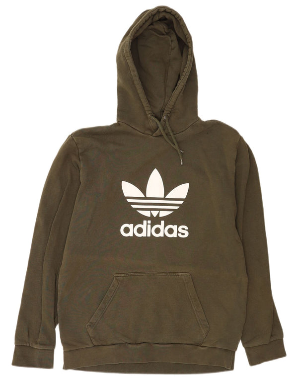 Adidas masculino gráfico moletom com capuz pequeno algodão verde