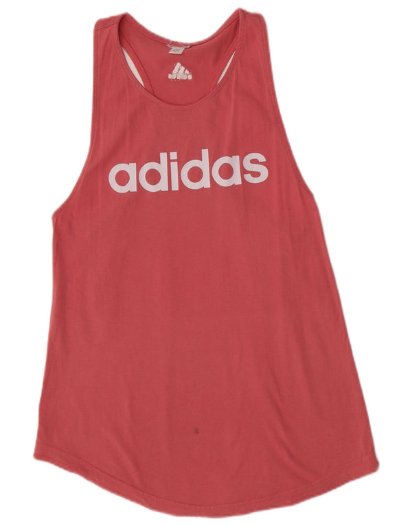 Adidas Womens Graphic Vest Top UK 10 Pequeno Rosa