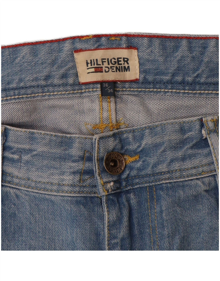 Tommy Hilfiger Masculino Slim Jeans W36 L34 Azul Algodão