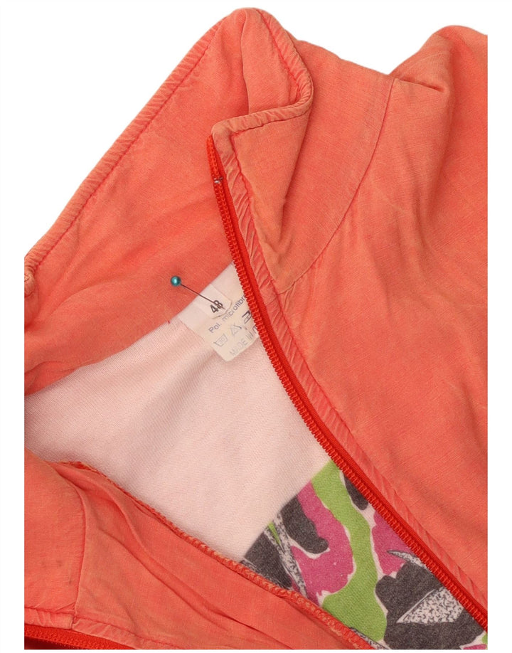Fato de treino completo masculino vintage IT 48 poliéster laranja médio