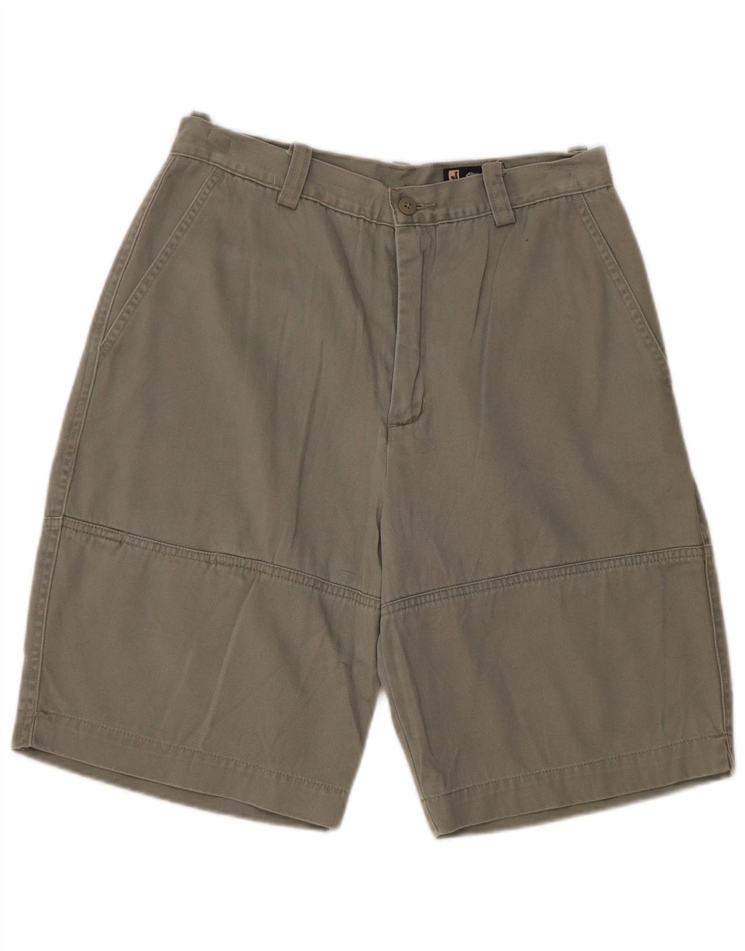 EDDIE BAUER Shorts chino feminino de cintura alta EUA 10 grande W28 algodão cáqui