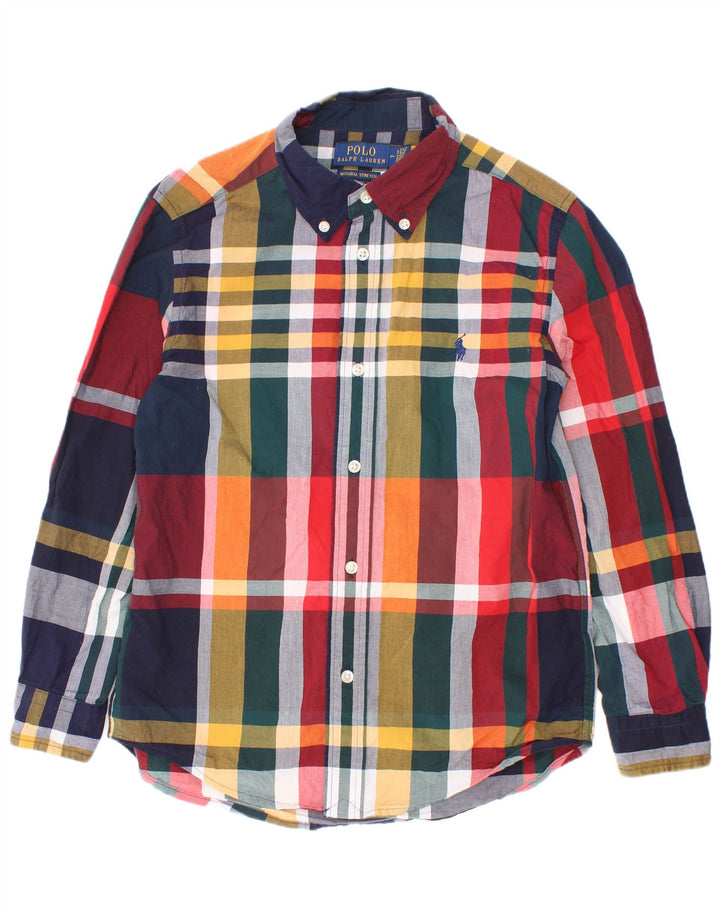 Polo Ralph Lauren Camisa masculina 6-7 anos algodão xadrez multicolorido