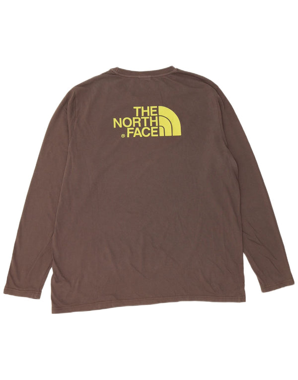 The North Face Mens Graphic Top Manga Longa XL Cinza Algodão