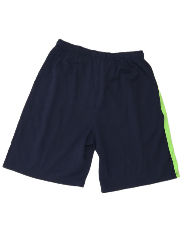 Shorts esportivos masculinos Nike Seattle Seahawks grandes bloco colorido azul marinho