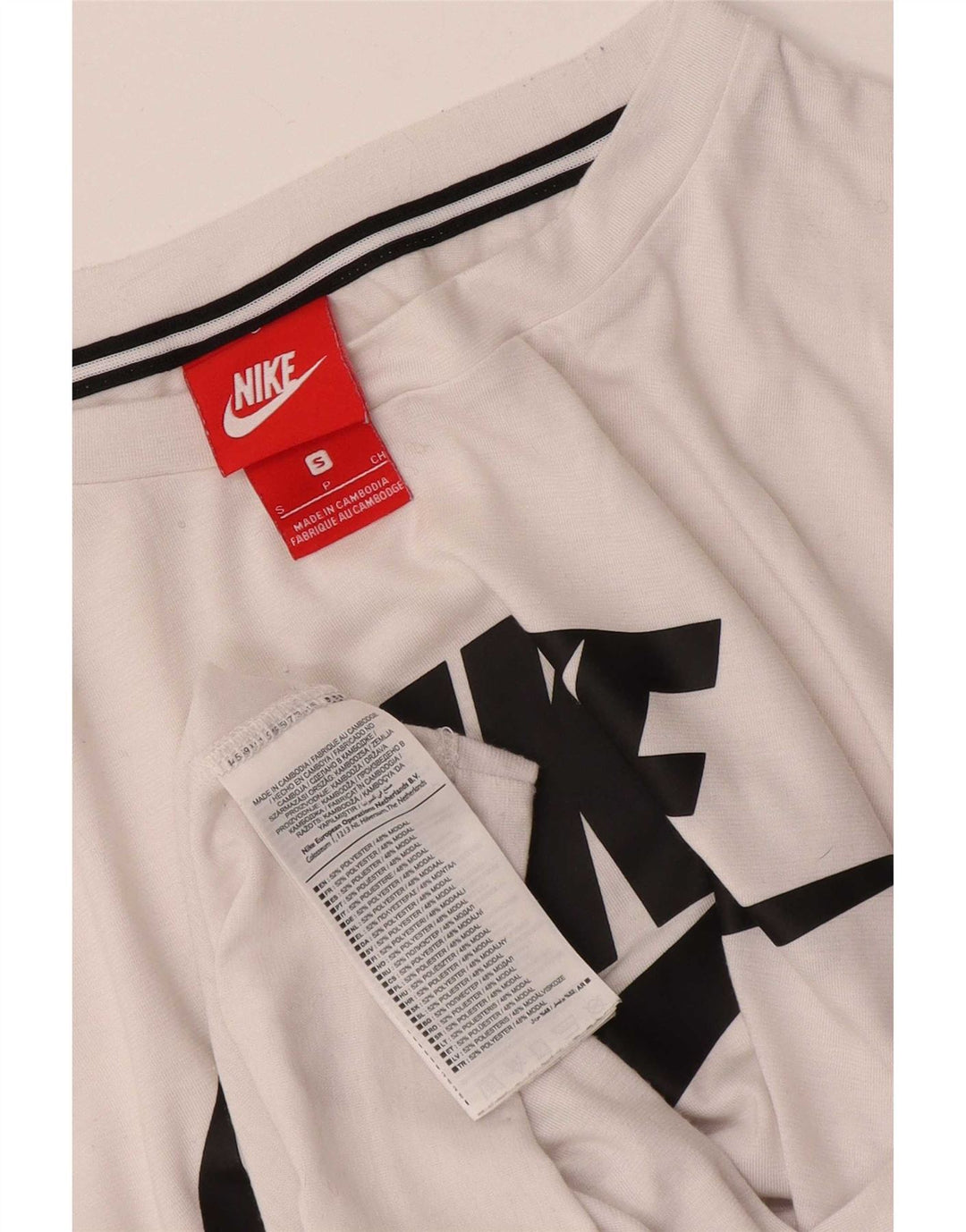 Camiseta Nike Feminina Graphic Top UK 10 Pequena Branca Poliéster