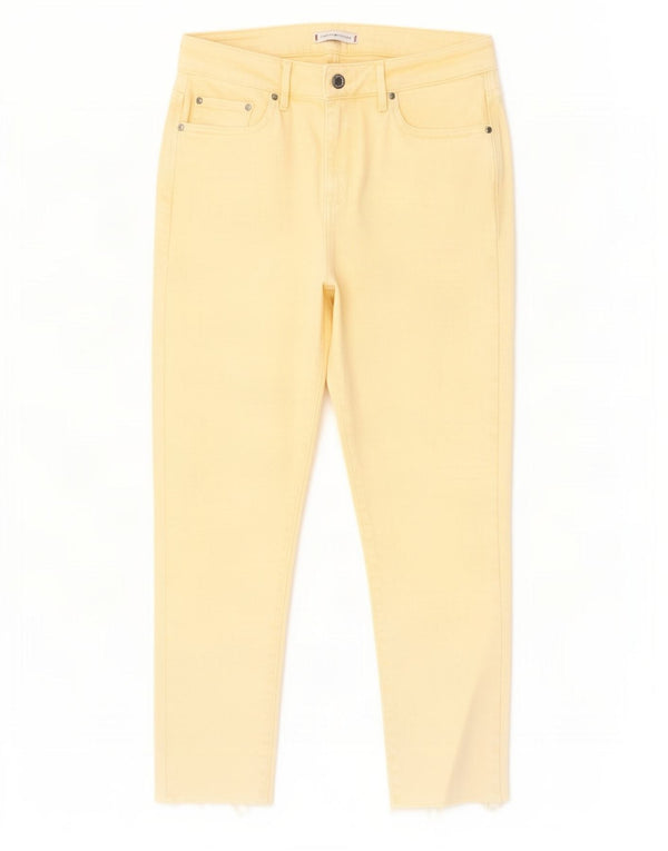 Tommy Hilfiger Jeans feminino Venice Slim Fit cortado W30 L25 algodão amarelo