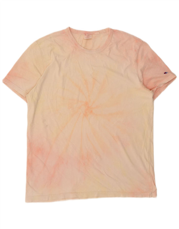 Camiseta masculina Champion grande tie-dye rosa