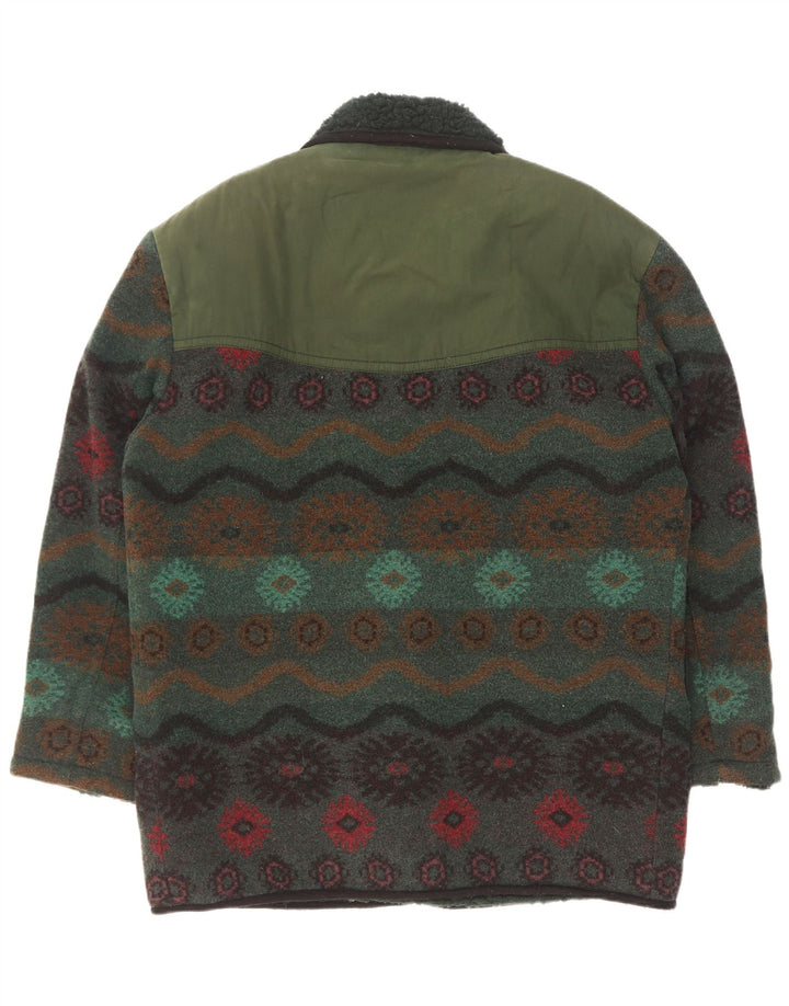 Casaco corta-vento masculino Redpoint UK 42 XL lã geométrica verde