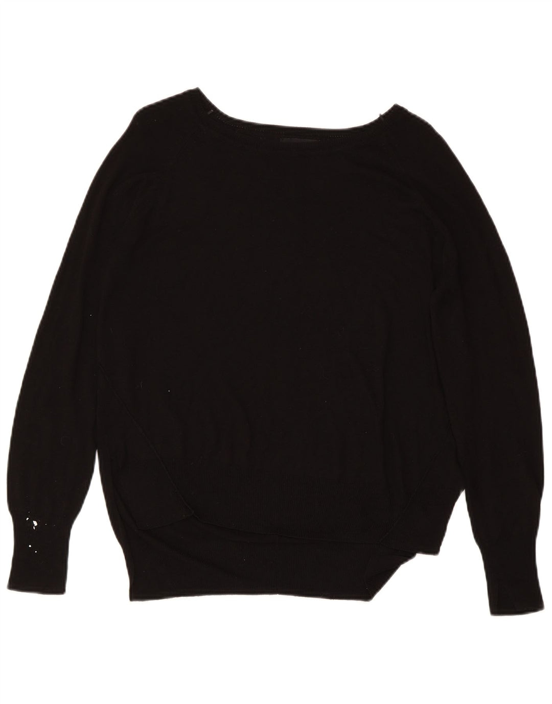 Suéter feminino ZARA com gola canoa UK 14 grande preto sintético