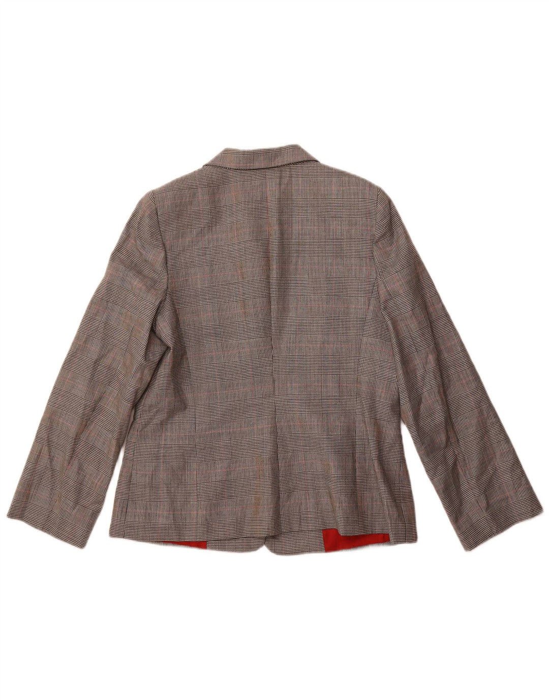 Luisa Spagnoli jaqueta blazer feminina de 3 botões IT 48 XL cinza houndstooth lã