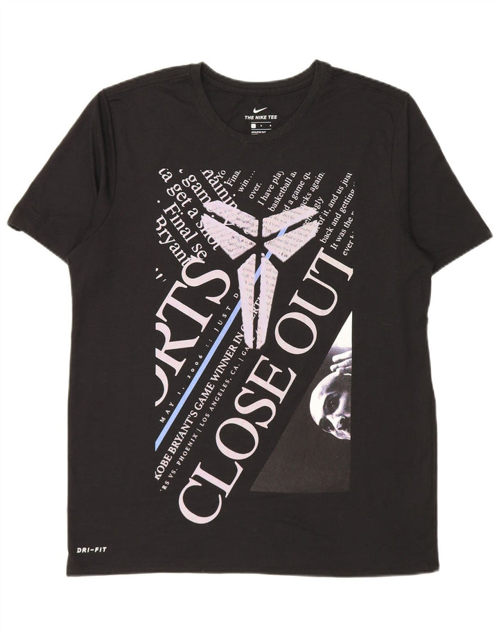 Camiseta Nike Masculina Dri Fit Graphic Top Grande Poliéster Preto