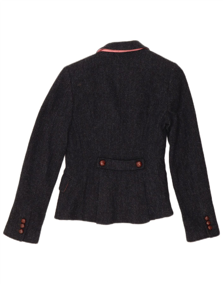 Jack Wills Jaqueta blazer feminina com 3 botões 11-12 anos lã cinza